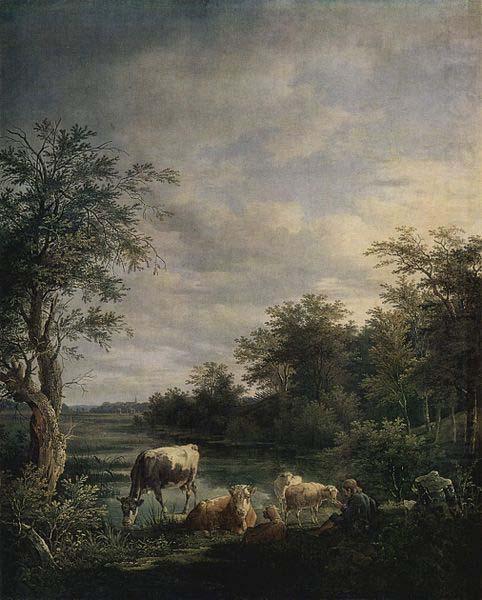 Landschaft mit Kuhen, Max Joseph Wagenbauer